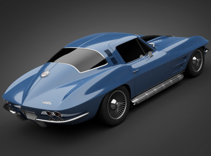 1966 Chevrolet Corvette 3D Model .max .obj .3ds .lwo .lw .lws
