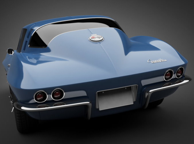 1966 Chevrolet Corvette 3D Model .max .obj .3ds .lwo .lw .lws