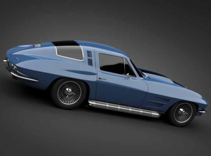 1966 Chevrolet Corvette 3D Model .max .obj .3ds .lwo .lw .lws