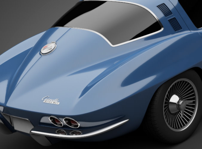 1966 Chevrolet Corvette 3D Model .max .obj .3ds .lwo .lw .lws