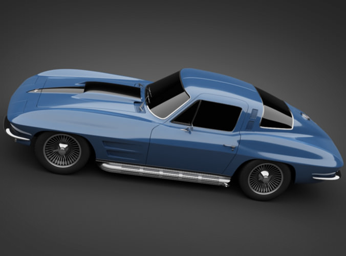 1966 Chevrolet Corvette 3D Model .max .obj .3ds .lwo .lw .lws