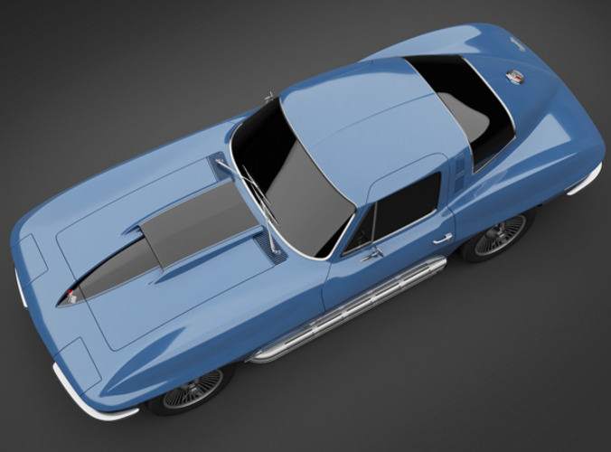 1966 Chevrolet Corvette 3D Model .max .obj .3ds .lwo .lw .lws