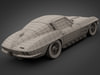 1966 Chevrolet Corvette 3D Model .max .obj .3ds .lwo .lw .lws
