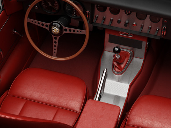 1961 Jaguar E-Type 3.8 Roadster 3D Model .max .obj .3ds .fbx .lwo .lw .lws