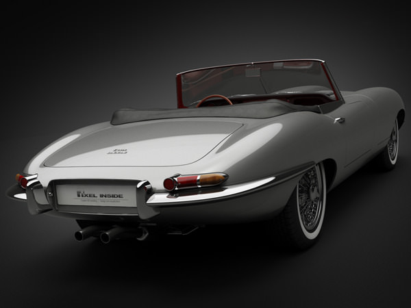 1961 Jaguar E-Type 3.8 Roadster 3D Model .max .obj .3ds .fbx .lwo .lw .lws