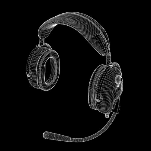 Pilot Headset 3D Model .3ds .lwo .lw .lws