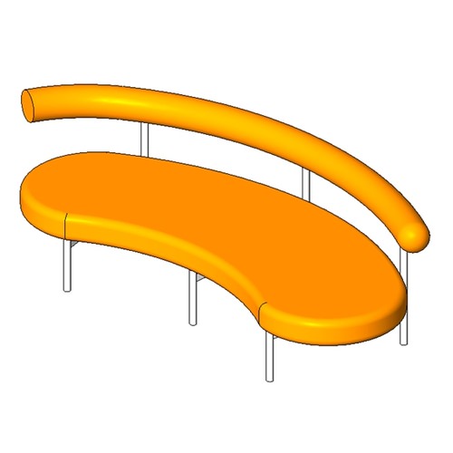 Sofa - Salle d'attente 3D Model .rfa