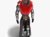 Futuristic Armored Biker Girl 3D Model