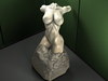 Sexy Female Torso Statue 3D Model