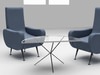 Armchairs and little glass table 3D Model