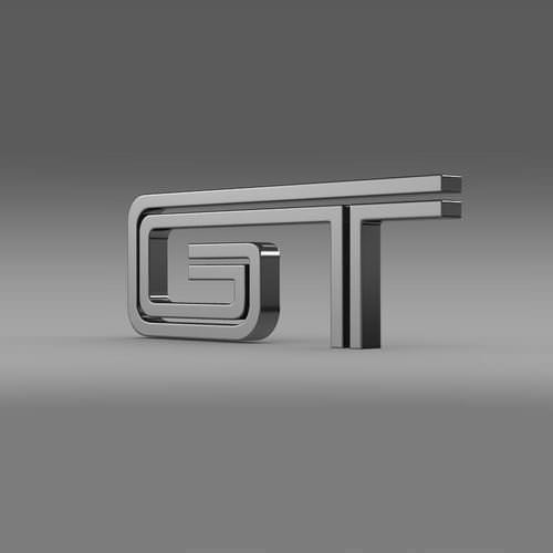 Ford Mustang GT Logo 3D Model .max .obj .3ds .fbx .lwo .lw .lws .c4d