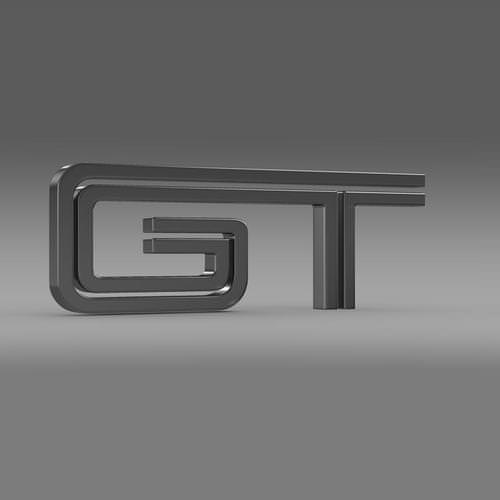 Ford Mustang GT Logo 3D Model .max .obj .3ds .fbx .lwo .lw .lws .c4d