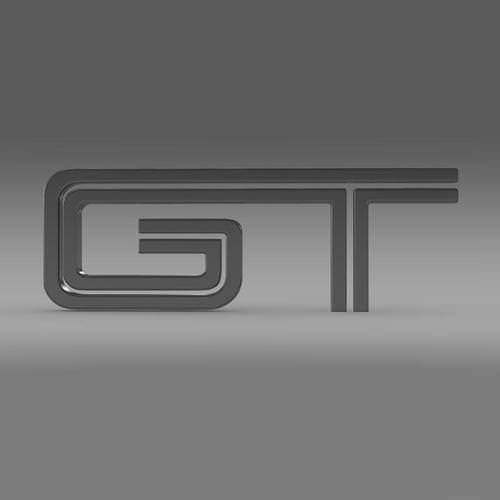 Ford Mustang GT Logo 3D Model .max .obj .3ds .fbx .lwo .lw .lws .c4d