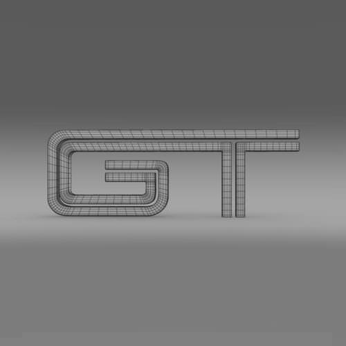 Ford Mustang GT Logo 3D Model .max .obj .3ds .fbx .lwo .lw .lws .c4d