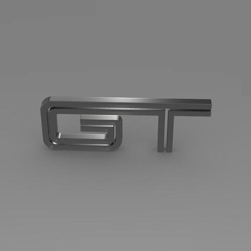 Ford Mustang GT Logo 3D Model .max .obj .3ds .fbx .lwo .lw .lws .c4d