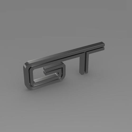 Ford Mustang GT Logo 3D Model .max .obj .3ds .fbx .lwo .lw .lws .c4d