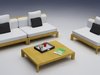 Exterior chairs and table 3D Model