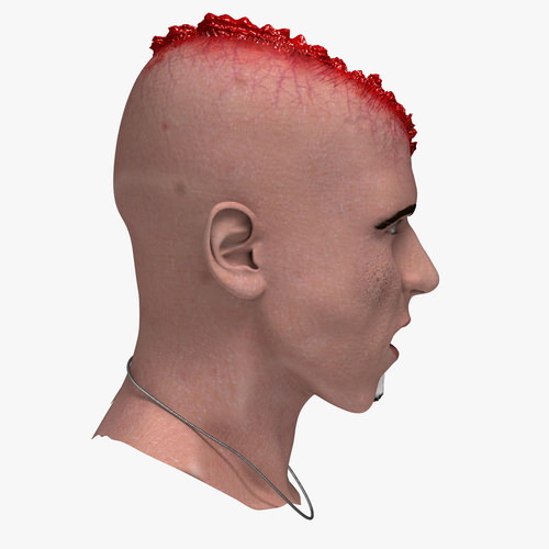 man with headshot severe head wound injury 3D Models