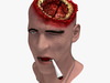 Man with headshot severe head wound injury 3D Model