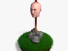 Impaled Male Head On A Stick 3D Model