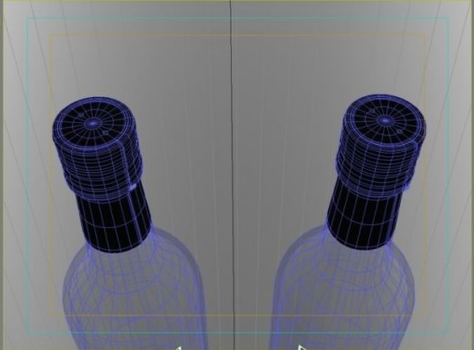 Bottles of Wine Frizze 3D Model .max
