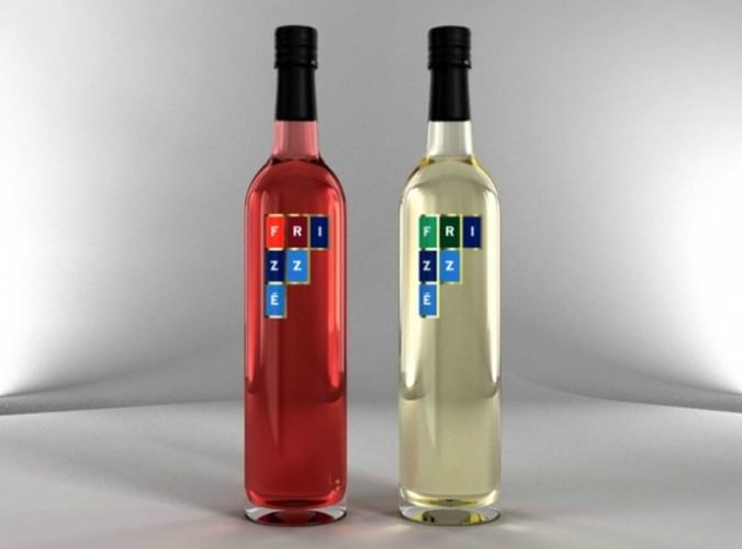 Bottles of Wine Frizze 3D Model .max