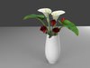 Vase of Roses and Calla Lillies 3D Model