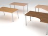Wooden Tables for Offices 3D Model