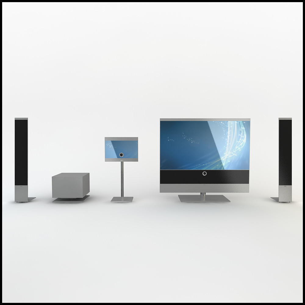 Loewe Reference 52 Home Theatre Media Room Equipment 3D Model .max 