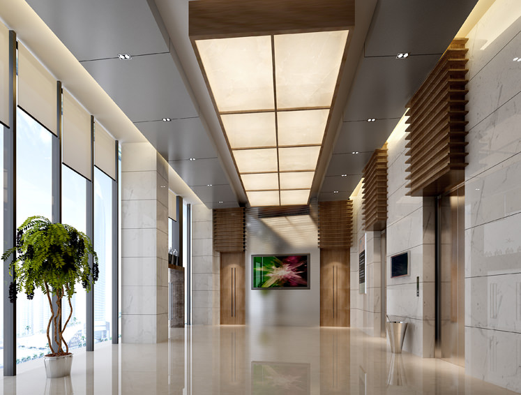 Office building lobby 3D Model .max