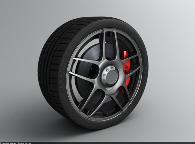 Wheel & Tire 10 BBS 3D Model .max