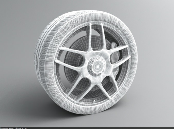Wheel & Tire 10 BBS 3D Model .max