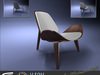 Shell Chair by Carl Hansen Contemporary Armchair 20 3D Model