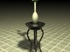 Stand table with vase and flowers 3D Model
