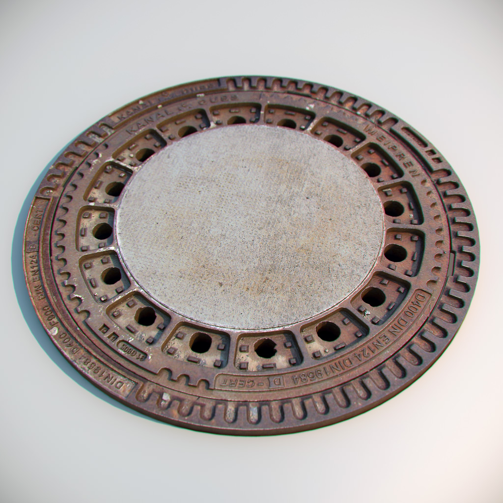 Sewer lid 2 3D Model .max .obj .fbx - CGTrader.com