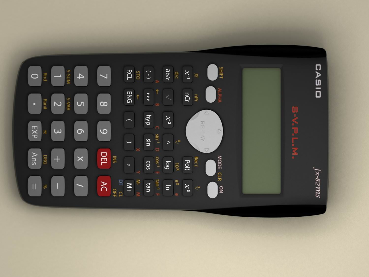 Casio Scientific Calculator 3D Model animated rigged .max .obj .3ds