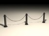 Stanchions and chain barrier 3D Model