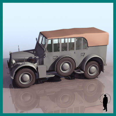 HORCHER GERMAN TRUCK WWII 3D Model HORCHER GERMAN TRUCK WWII 3D Model .max