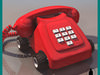 TOY WHEELED RED TELEPHONE 3D Model