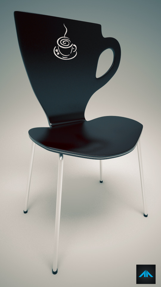 Chair Cup Coffee free 3D Model .max