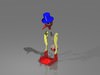 Drinking Bird Desktop Toy 3D Model