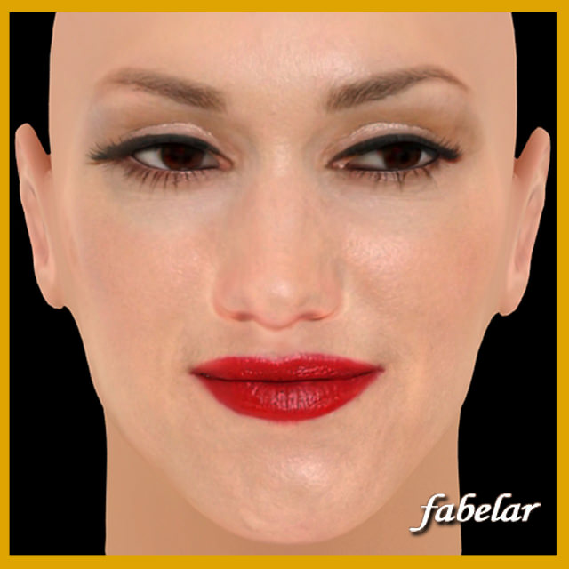 Gwen+Model description comments 0 gwen stefani 3d model gwen stefani head model ...