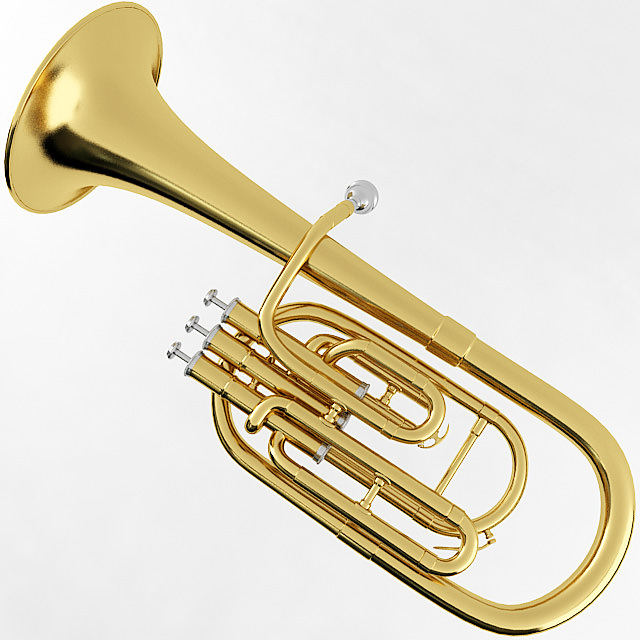 Alto Horn 3D Model .max .obj .3ds .stl .wrl .wrz
