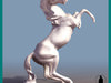 RAMPING HORSE STATUE SC... 3D Model