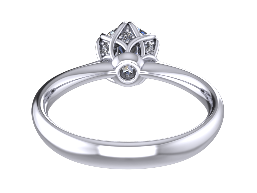 Jewelry CAD STL Ring 3D Model 3D printable .stl