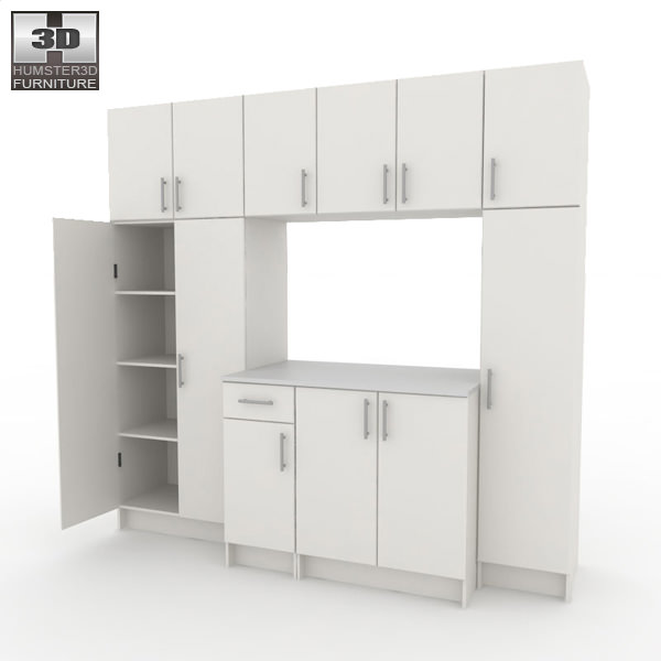 Garage Furniture 02 Set 3D Model Game ready .max .obj .3ds .fbx 