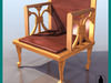 EGIPTIAN  ANTIQUE CHAIR 3D Model