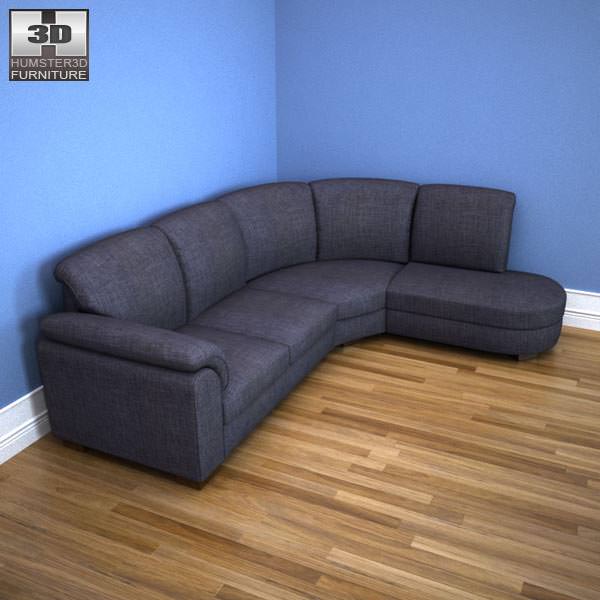 IKEA Tidafors Corner Sofa 3D Model Game ready .max .obj .3ds .fbx