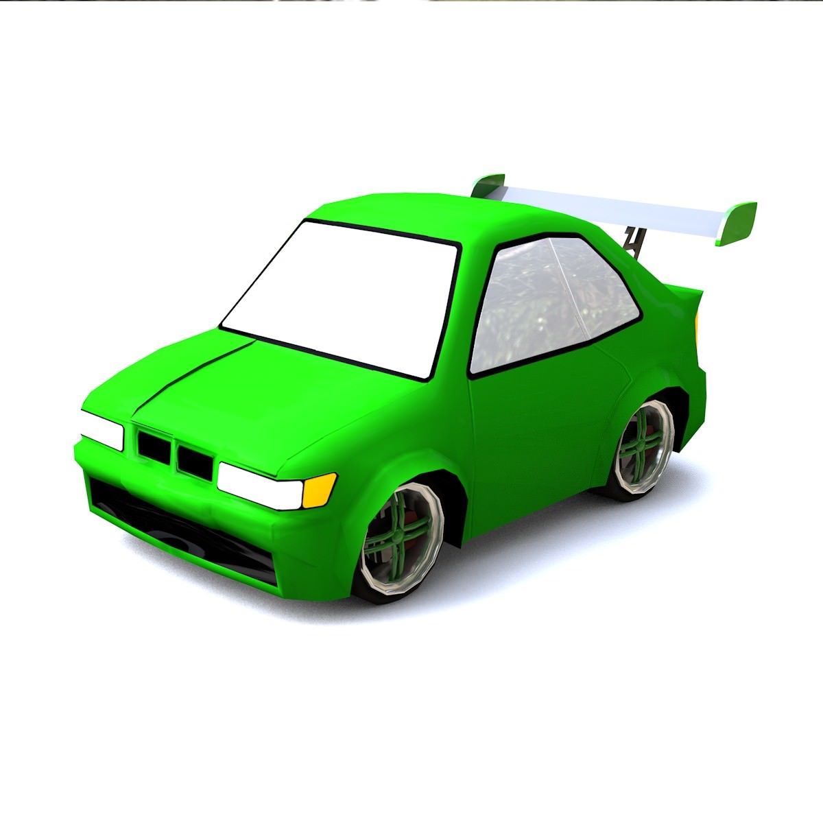 Low-poly Cartoon Car 3D Model Game ready .c4d - CGTrader.com