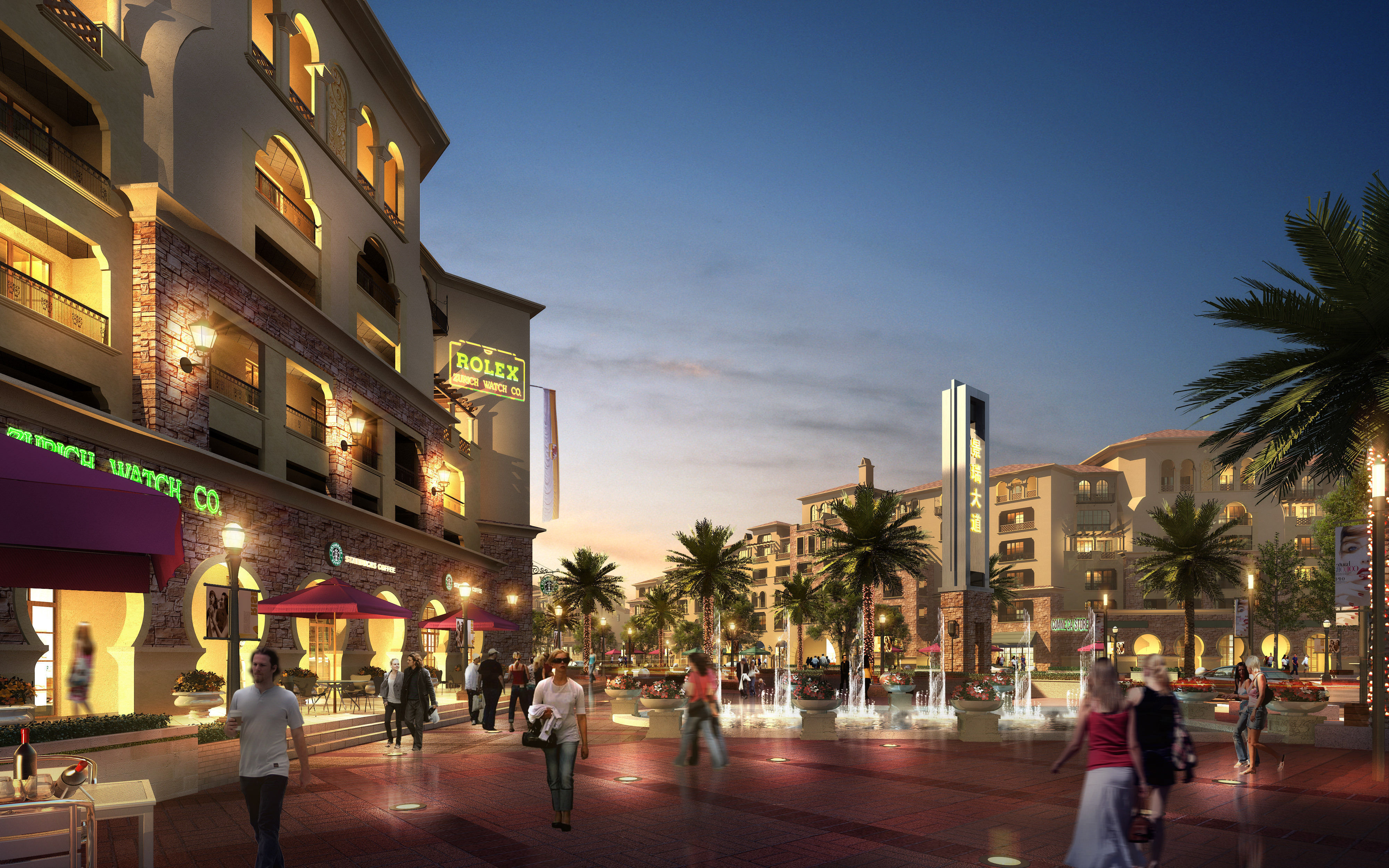 Tropical Cityscape 3D Model .max